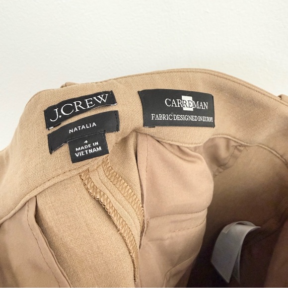 J.Crew Natalia Pant Four Season Stretch Carreman Wool Blend Size 4 Tan - Picture 5 of 6